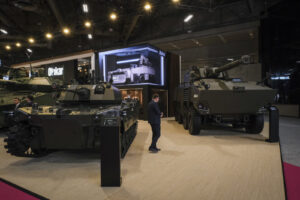 France, Paris, 2024-06-20. Eurosatory Defense and Security Exhibition in Paris Nord Villepinte. 2,000 exhibitors and 100