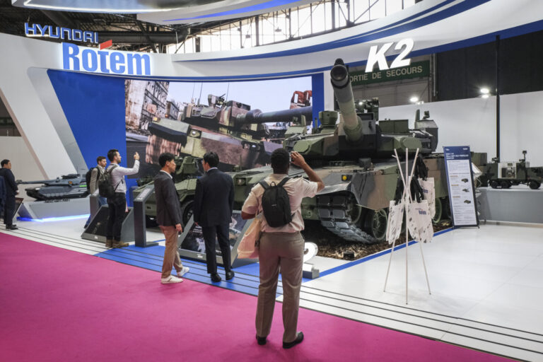 France, Paris, 2024-06-20. Eurosatory Defense and Security Exhibition in Paris Nord Villepinte. 2,000 exhibitors and 100