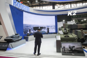 France, Paris, 2024-06-20. Eurosatory Defense and Security Exhibition in Paris Nord Villepinte. 2,000 exhibitors and 100