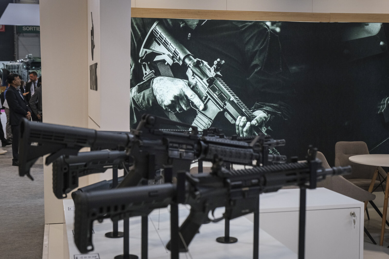France, Paris, 2024-06-20. Eurosatory Defense and Security Exhibition in Paris Nord Villepinte. 2,000 exhibitors and 100