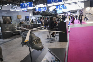 France, Paris, 2024-06-20. Eurosatory Defense and Security Exhibition in Paris Nord Villepinte. 2,000 exhibitors and 100