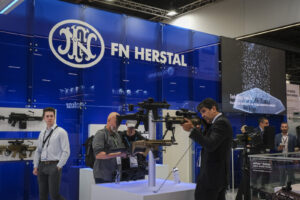 France, Paris, 2024-06-20. Eurosatory Defense and Security Exhibition in Paris Nord Villepinte. 2,000 exhibitors and 100