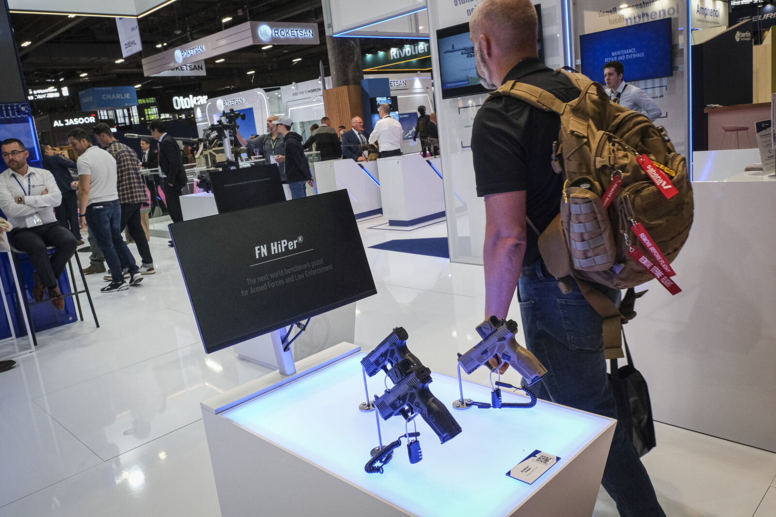 France, Paris, 2024-06-20. Eurosatory Defense and Security Exhibition in Paris Nord Villepinte. 2,000 exhibitors and 100