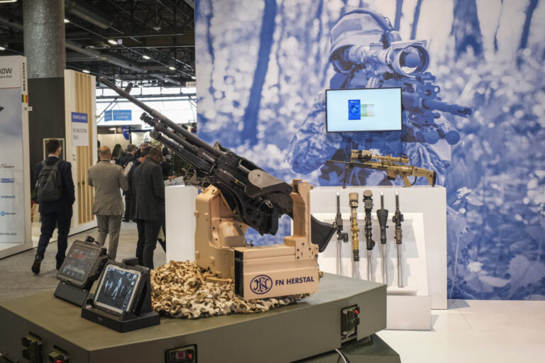 France, Paris, 2024-06-20. Eurosatory Defense and Security Exhibition in Paris Nord Villepinte. 2,000 exhibitors and 100