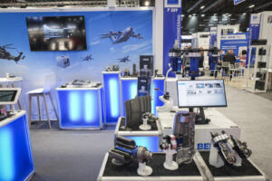 France, Paris, 2024-06-20. Eurosatory Defense and Security Exhibition in Paris Nord Villepinte. 2,000 exhibitors and 100