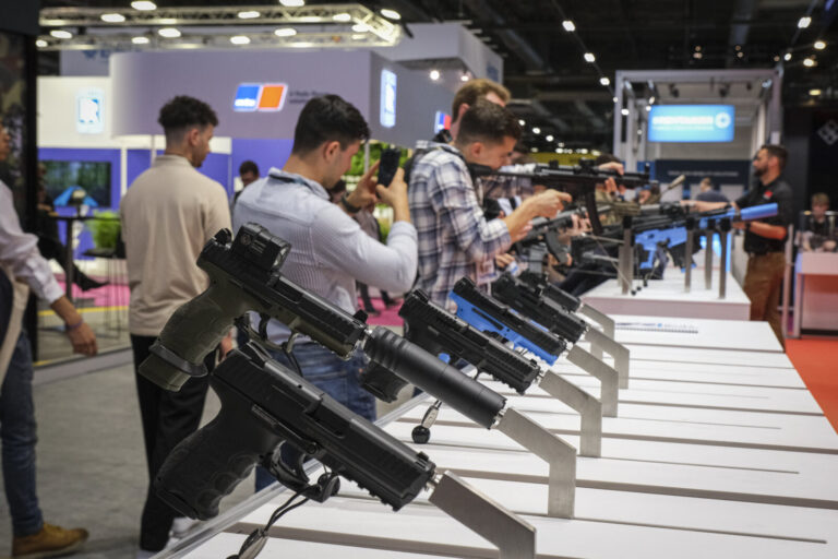 France, Paris, 2024-06-20. Eurosatory Defense and Security Exhibition in Paris Nord Villepinte. 2,000 exhibitors and 100