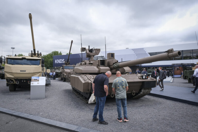France, Paris, 2024-06-20. Eurosatory Defense and Security Exhibition in Paris Nord Villepinte. 2,000 exhibitors and 100