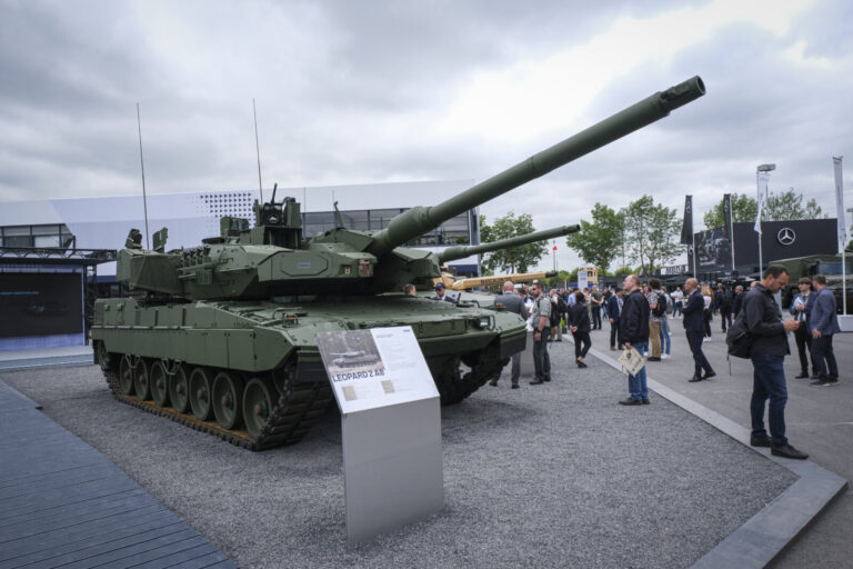 France, Paris, 2024-06-20. Eurosatory Defense and Security Exhibition in Paris Nord Villepinte. 2,000 exhibitors and 100