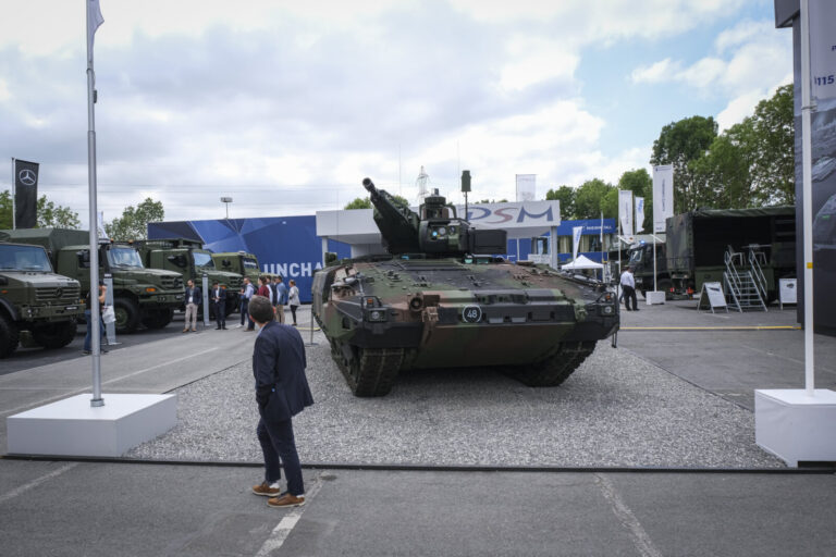 France, Paris, 2024-06-20. Eurosatory Defense and Security Exhibition in Paris Nord Villepinte. 2,000 exhibitors and 100