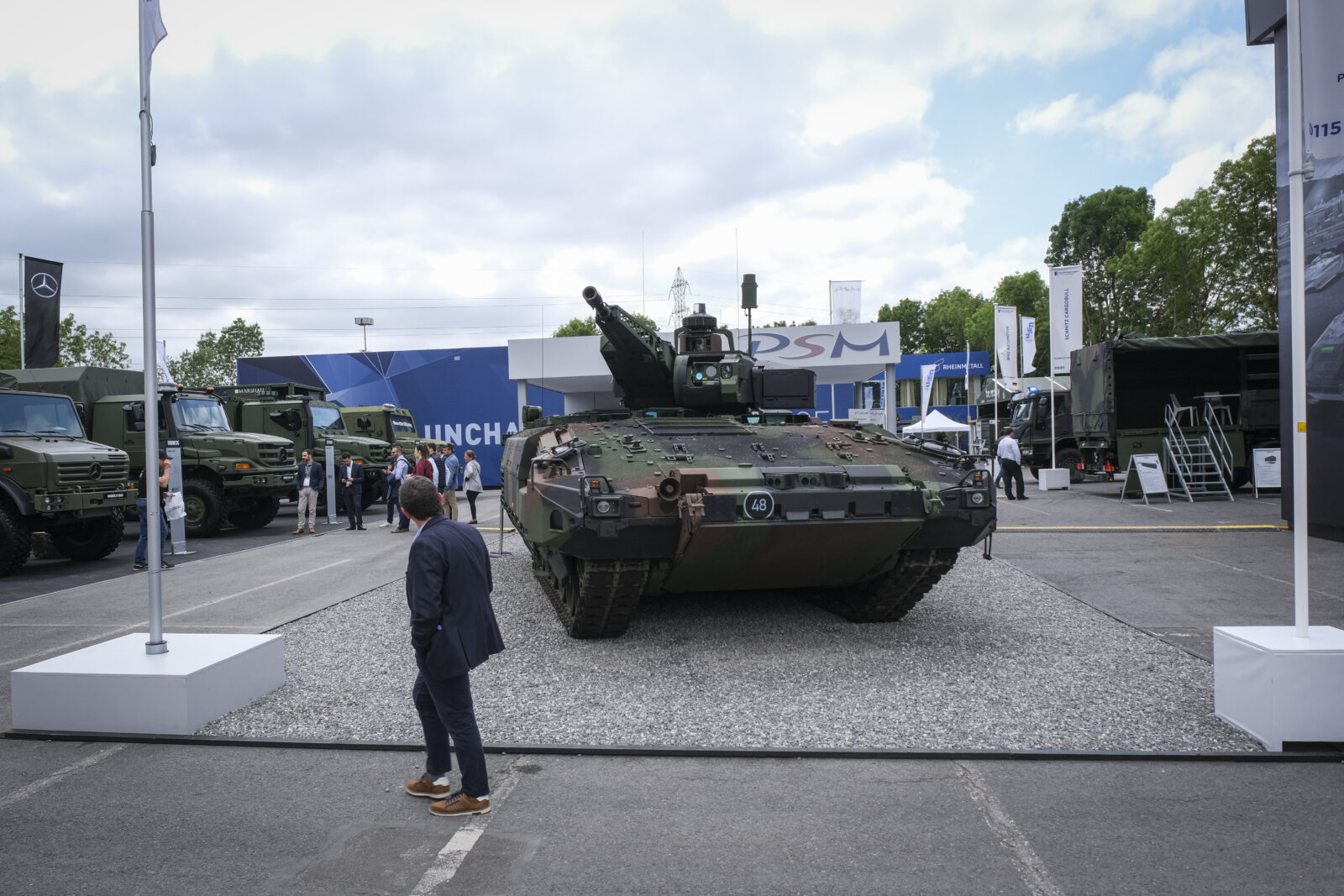 France, Paris, 2024-06-20. Eurosatory Defense and Security Exhibition in Paris Nord Villepinte. 2,000 exhibitors and 100