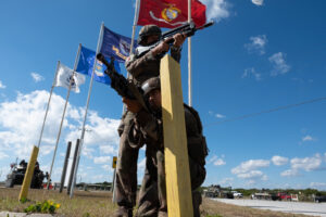 Exercice Bold Alligator 2017 au camp Lejeune (USA), base de la 2e division du corps des Marines (USMC).  Légionnaires de