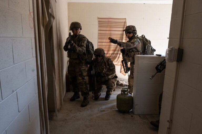 Exercice Bold Alligator 2017 au camp Lejeune (USA), base de la 2e division du corps des Marines (USMC). Exercice de comb