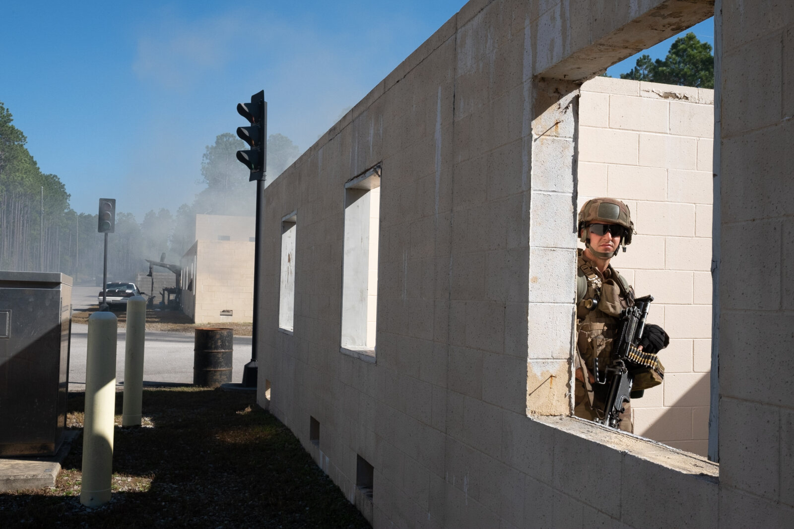 Exercice Bold Alligator 2017 au camp Lejeune (USA), base de la 2e division du corps des Marines (USMC). Exercice de comb
