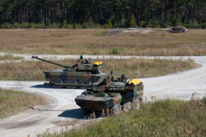 Exercice Bold Alligator 2017 au camp Lejeune (USA), base de la 2e division du corps des Marines (USMC). Cet exercice amp
