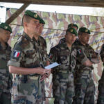 USA, Jacksonville, 2017-10-17. French soldiers in a camp getting ready for the Amphibious Bold Alligator Exercise organi