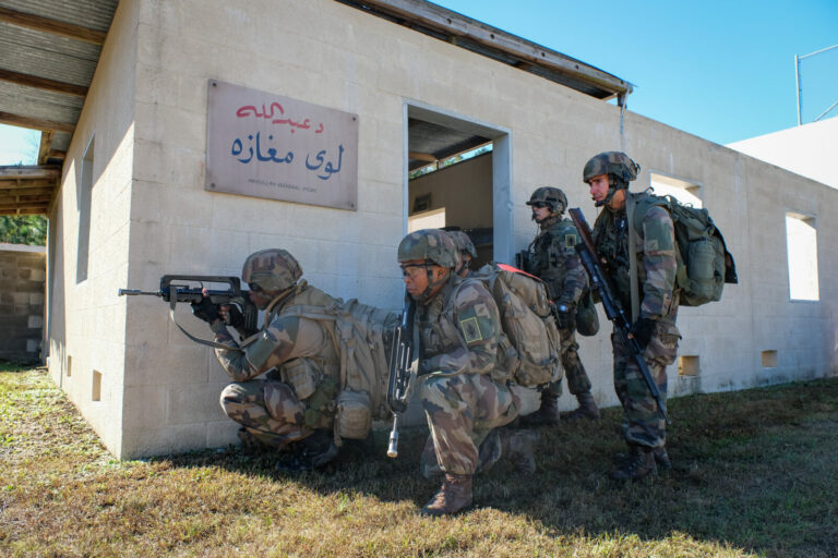 USA, Jacksonville, 2017-10-26. French soldiers from foreign legion training during the Amphibious Bold Alligator Exercis