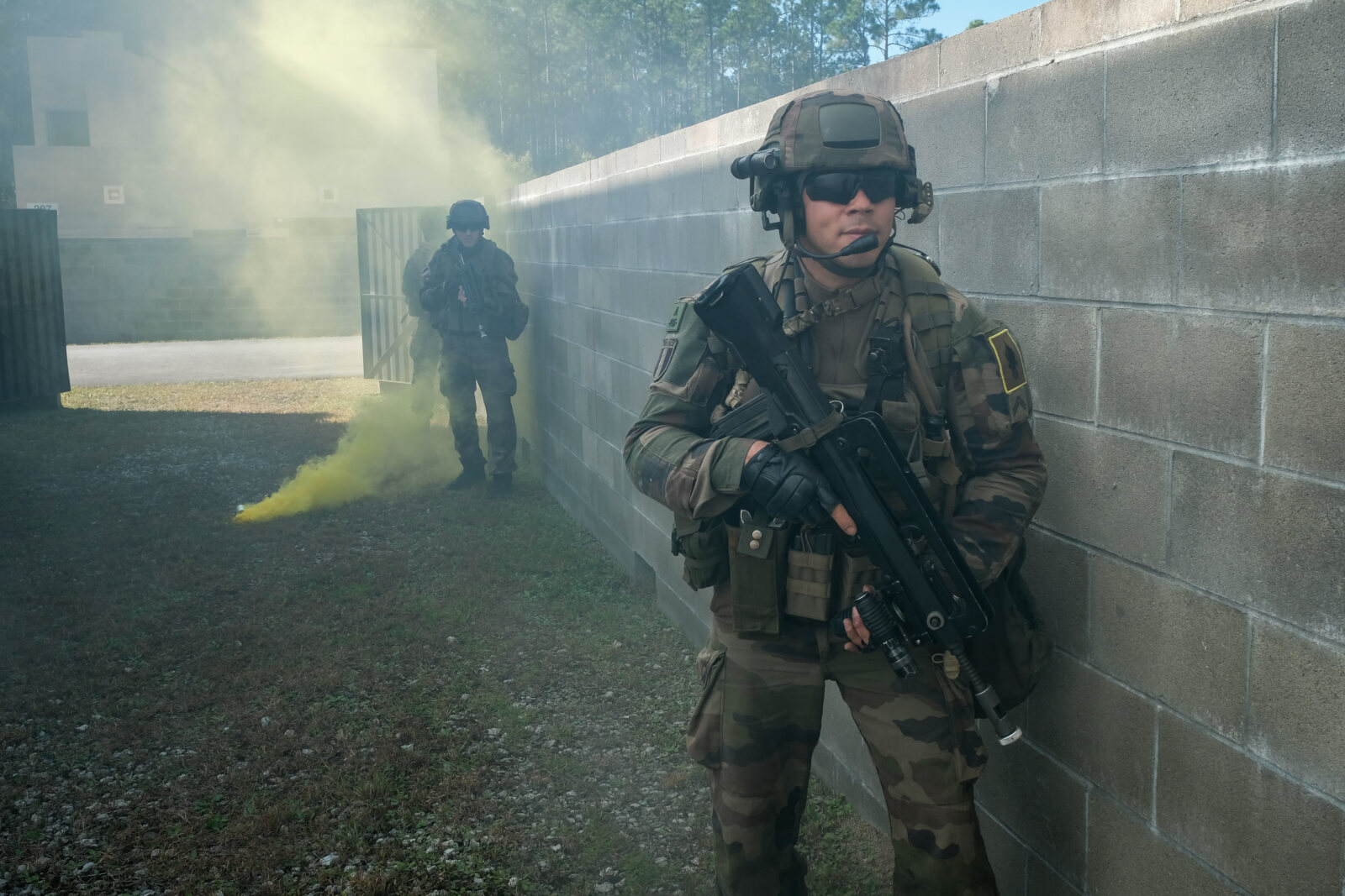 USA, Jacksonville, 2017-10-26. French soldiers from foreign legion training during the Amphibious Bold Alligator Exercis