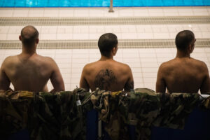 France, Castelnaudary, 2022-01-22. Training of foreign legion soldiers in south of France, at the 4th Regiment. Photogra