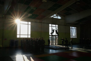 France, Castelnaudary, 2022-01-22. Training of foreign legion soldiers in south of France, at the 4th Regiment. Photogra