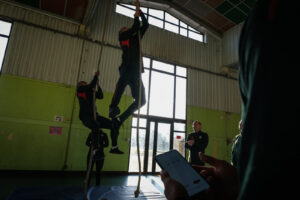 France, Castelnaudary, 2022-01-22. Training of foreign legion soldiers in south of France, at the 4th Regiment. Photogra