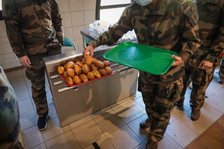 France, Castelnaudary, 2022-01-22. Training of foreign legion soldiers in south of France, at the 4th Regiment. Photogra