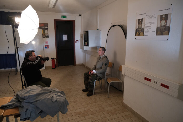 France, Castelnaudary, 2022-01-22. Training of foreign legion soldiers in south of France, at the 4th Regiment. Photogra