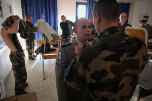 France, Castelnaudary, 2022-01-22. Training of foreign legion soldiers in south of France, at the 4th Regiment. Photogra