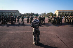 France, Castelnaudary, 2022-01-24. Training of foreign legion soldiers in south of France, at the 4th Regiment. Photogra