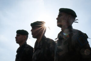 France, Castelnaudary, 2022-01-24. Training of foreign legion soldiers in south of France, at the 4th Regiment. Photogra