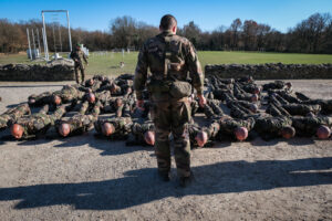 France, Castelnaudary, 2022-01-24. Training of foreign legion soldiers in south of France, at the 4th Regiment. Photogra