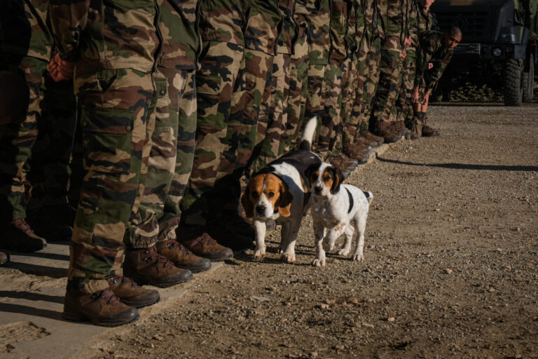 France, Castelnaudary, 2022-01-26. Training of foreign legion soldiers in south of France, at the 4th Regiment. Photogra