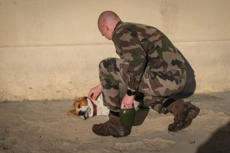 France, Castelnaudary, 2022-01-26. Training of foreign legion soldiers in south of France, at the 4th Regiment. Photogra