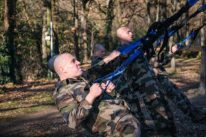 France, Castelnaudary, 2022-01-26. Training of foreign legion soldiers in south of France, at the 4th Regiment. Photogra
