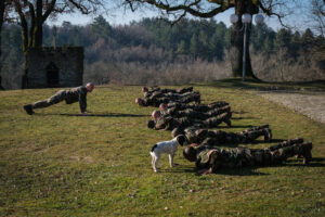France, Castelnaudary, 2022-01-26. Training of foreign legion soldiers in south of France, at the 4th Regiment. Photogra