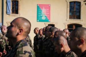 France, Castelnaudary, 2022-01-26. Training of foreign legion soldiers in south of France, at the 4th Regiment. Photogra