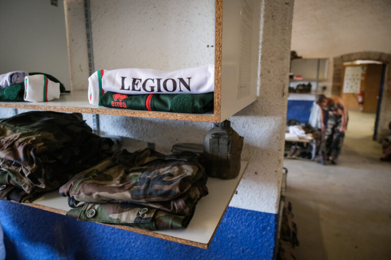 France, Castelnaudary, 2022-01-26. Training of foreign legion soldiers in south of France, at the 4th Regiment. Photogra