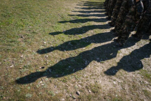France, Castelnaudary, 2022-01-26. Training of foreign legion soldiers in south of France, at the 4th Regiment. Photogra