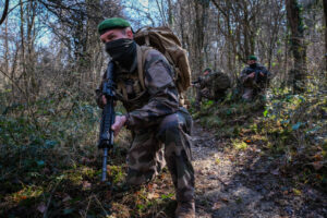 France, Castelnaudary, 2022-01-26. Training of foreign legion soldiers in south of France, at the 4th Regiment. Photogra