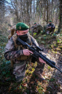 France, Castelnaudary, 2022-01-26. Training of foreign legion soldiers in south of France, at the 4th Regiment. Photogra