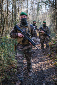 France, Castelnaudary, 2022-01-26. Training of foreign legion soldiers in south of France, at the 4th Regiment. Photogra