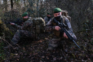 France, Castelnaudary, 2022-01-26. Training of foreign legion soldiers in south of France, at the 4th Regiment. Photogra