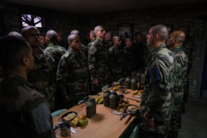 France, Castelnaudary, 2022-01-26. Training of foreign legion soldiers in south of France, at the 4th Regiment. Photogra