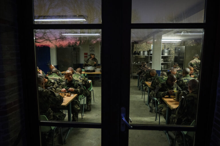 France, Castelnaudary, 2022-01-26. Training of foreign legion soldiers in south of France, at the 4th Regiment. Photogra