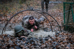 France, Castelnaudary, 2022-01-28. Training of foreign legion soldiers in south of France, at the 4th Regiment. Photogra