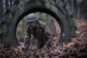 France, Castelnaudary, 2022-01-28. Training of foreign legion soldiers in south of France, at the 4th Regiment. Photogra