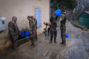 France, Castelnaudary, 2022-01-28. Training of foreign legion soldiers in south of France, at the 4th Regiment. Photogra