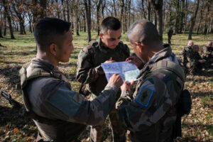France, Castelnaudary, 2022-02-10. Training of foreign legion soldiers in south of France, at the 4th Regiment. Photogra