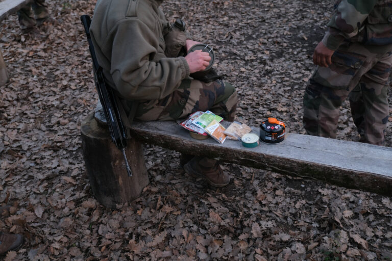 France, Castelnaudary, 2022-02-10. Training of foreign legion soldiers in south of France, at the 4th Regiment. Photogra
