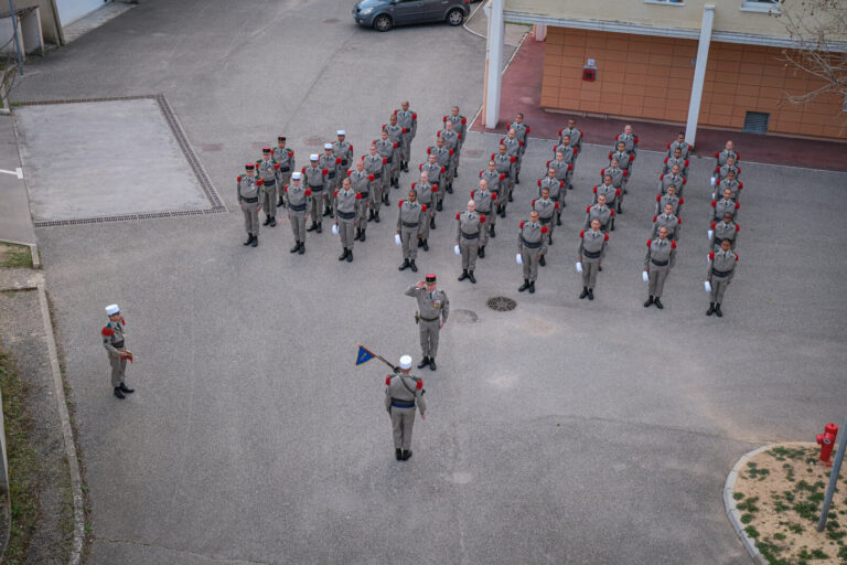 France, Aix-en-Provence, 2022-02-21. Training of foreign legion soldiers in south of France, at the 4th Regiment. Photog
