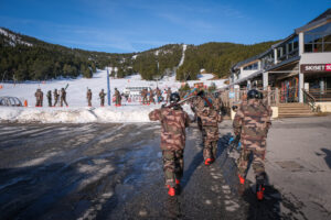 France, Formigueres, 2022-03-10. Training of foreign legion soldiers in south of France, at the 4th Regiment. Photograph